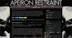 Desktop Screenshot of apeironrestraint.com